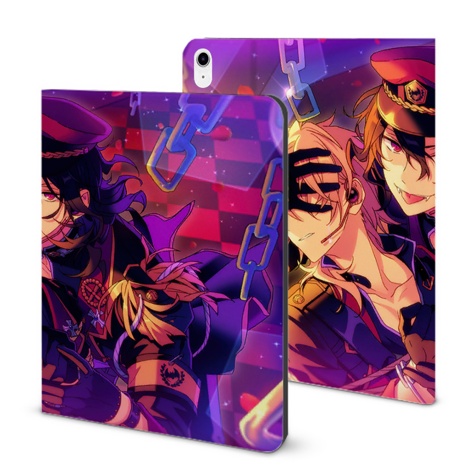 （画像用） あんさんぶるスターズ! Ensemble Stars IPad ケース ブック型 PUレザー TPU 耐衝撃 軽量 薄型 ペン収納なし 全面保護 IPad 各モデル対応
